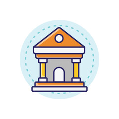 Sticker - Temple vector icon 