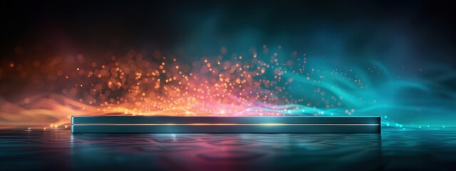 Wall Mural - End-to-end encrypted data, holographic TOR network, advanced firewall security, sleek design