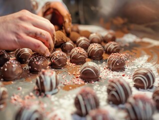 Wall Mural - Tray of Chocolate Covered Desserts