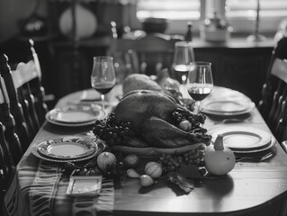 Canvas Print - Turkey on Table