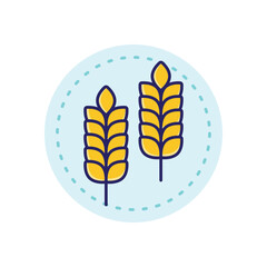 Sticker - Wheat vector icon 