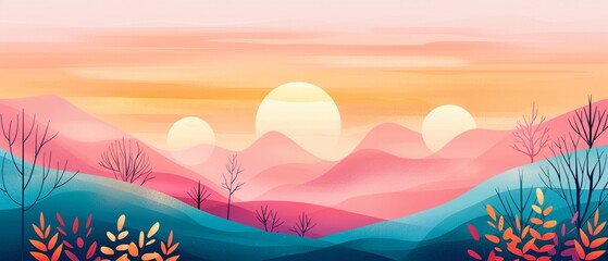 Optimized field composition, integrated protection systems, flat design illustration