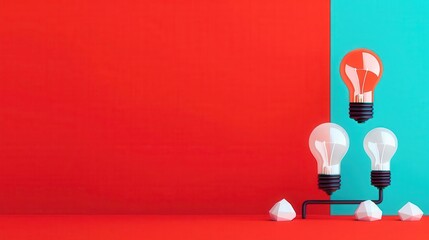 Research and development, innovative solutions, flat design illustration
