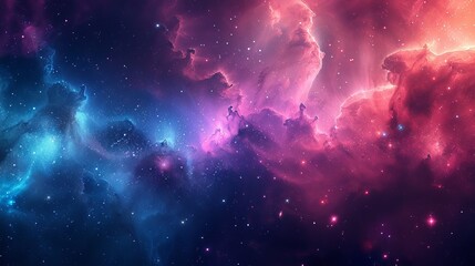 Wall Mural - abstract representation of space with galaxies, stars, and nebulas in a stunning array of colors. ca
