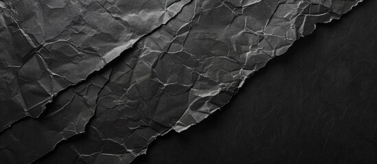 Leinwandbilder - Background of textured black paper with copy space image.