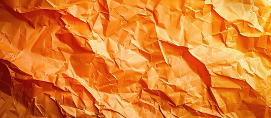 Poster - Crumpled orange page with a blank area for image placement.
