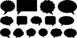 © Waqas - Speech Bubble Collection - Black Silhouette Speech Bubbles