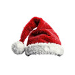 © Rona_65 - A festive red Santa hat with white fur trim and a fluffy pom-pom, perfect for celebrating Christmas and holiday festivities. isolated on a white background.