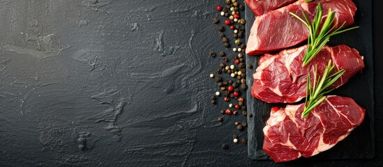 Sticker - Gourmet sliced beef displayed as a copy space image.