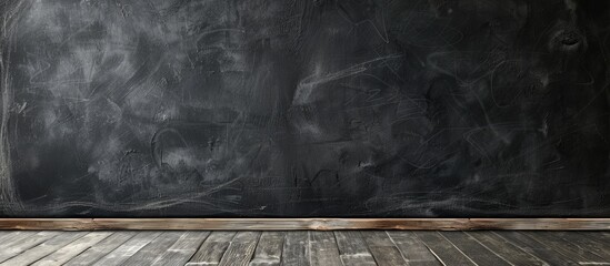 Poster - Chalkboard against gray wall with ample copy space image.