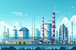 © Ольга Лукьяненко - oil and gas power plant refinery with storage tanks facility for oil production or petrochemical factory infrastructure