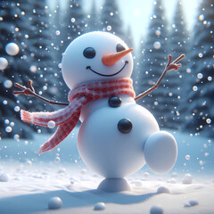 snowman animation generated ai