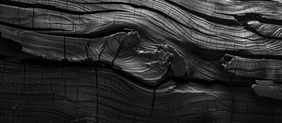 Aufkleber - Texture of a black natural wooden background with copy space image.