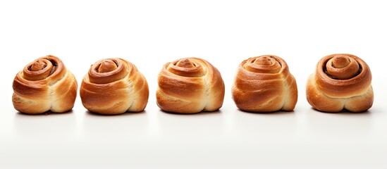 Poster - White background with copy space image showcasing rolls.