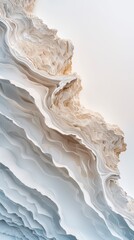 Wall Mural - The image is a close up of a rocky cliff with a white background