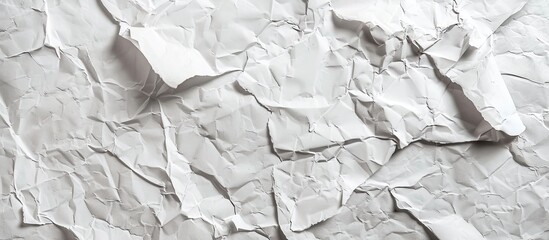 Poster - An aesthetic option for designs is a white paper with creases and crumples, ideal as a grungy texture backdrop for a copy space image.