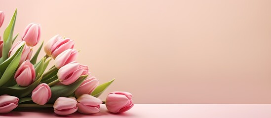 Aufkleber - Tulip flowers arranged with copy space image.