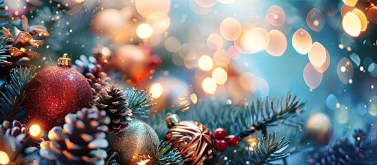 Poster - Background with Christmas decorations, ideal for copy space image.
