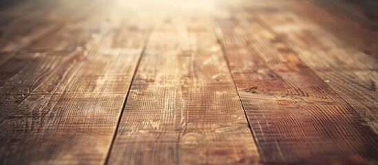 Aufkleber - Macro shot of vintage-style wooden table with grain texture providing an empty surface for abstract backgrounds, wallpapers, and design with copy space image.