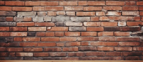 Aufkleber - Vintage brick wall with a textured surface providing ample copy space image or text placement.