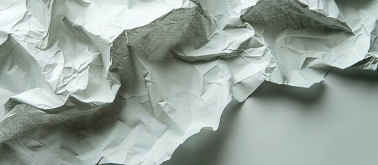 Poster - Folded gray sheet of paper with a textured surface having copy space image.