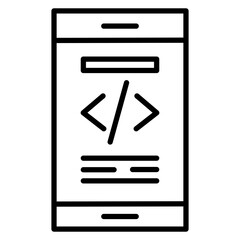 mobile coding icon