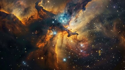 Wall Mural - Cosmic Splendor - A Majestic Galaxy Alive with Vibrant Colors and Sparkling Stars