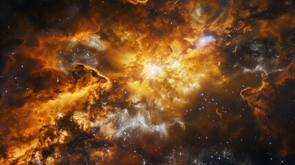 Wall Mural - Cosmic Creation: Mesmerizing View of a Stellar Nursery Teeming with New Stars Forming in Deep Space