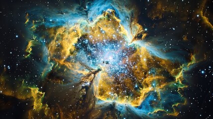 Wall Mural - Captivating Image of the Crab Nebula Featuring Its Pulsar at the Center