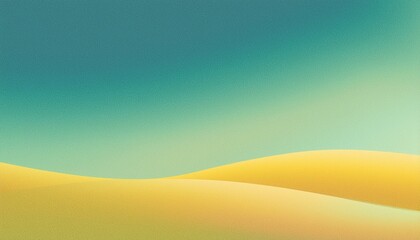 Wall Mural - Yellow green blue turquoise grainy gradient background noise texture effect summer