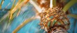 © vxnaghiyev - Detailed image focusing on the core of a palm tree capturing a close up view with a copy space image