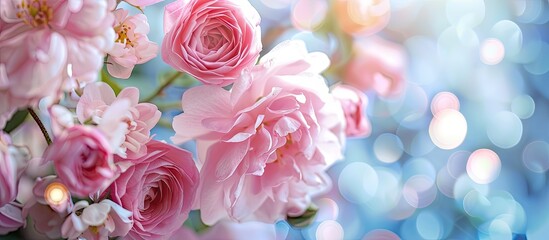 Canvas Print - lovely blooms enhance the copy space image