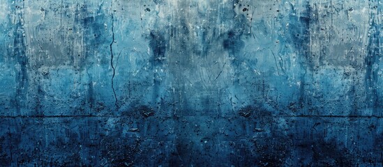 Sticker - Background texture of a cement wall in shades of soft blue and dark blue suitable for a copy space image