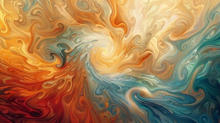 Wall Mural - Swirling Colors Fusion - Abstract Art Background
