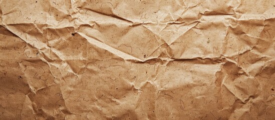 Leinwandbilder - A brown Kraft paper texture with an abstract pattern serves as a versatile background for various purposes such as wallpaper cards or notes featuring ample copy space for text