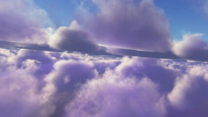 Wall Mural - fly in clouds sunset sun ray
