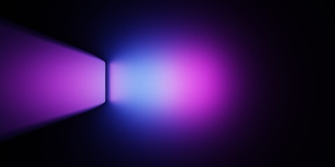 Wall Mural - 3d rendering of purple and blue neon light glowing abstract geometric cyberpunk background. scene fo