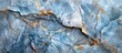 © vxnaghiyev - Nature background featuring a blue gray stone with intricate white and orange lines providing a picturesque copy space image