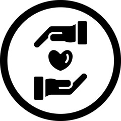 Poster - Kindness Vector Glyph Black Icon