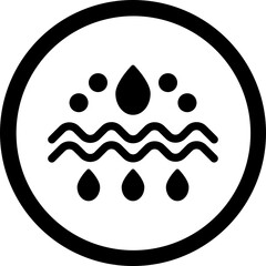 Canvas Print - Moisturizing Vector Glyph Black Icon