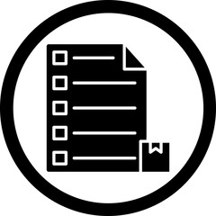 Sticker - Inventory Management Glyph Black Icon