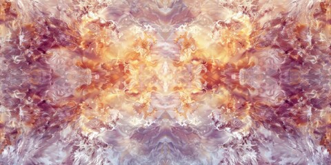 Tie-dye swirls that mimic the galaxies, all in a palette that transitions from earthly tones to celestial whites and golds, ai generated