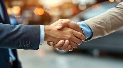 A Closeup of a Handshake Between Two Businessmen