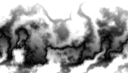 Poster - Black smoke steam isolated transparent background. Fog and mist effect for text or space. Overlay with transparent background