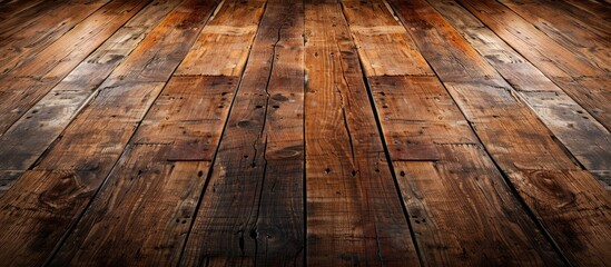 Fototapete - Stock photos of a wooden floor background with ample copy space image for text