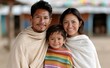 © atdigit - Smiling Family Outdoors in Cozy Clothes, Embracing Warmth And Happiness Together