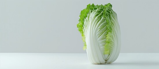 Leinwandbilder - Chinese cabbage displayed with a plain white background providing ample copy space for images