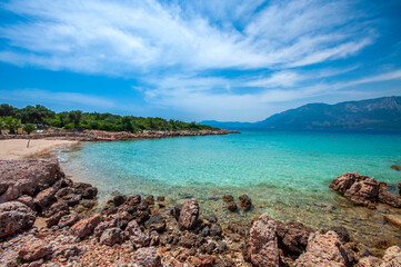 Wall Mural - The Cleopatra Island view in Sedir Island  of Turkey