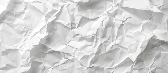 Wall Mural - Close up of crumpled white paper for an abstract texture background with copy space image