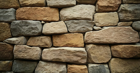 Wall Mural - rustic stone wall with warm lighting. perfect for backgrounds, textures, or historical-themed projec